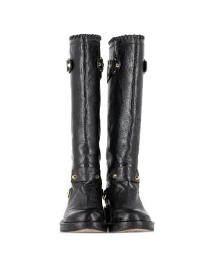 Balenciaga Pre-Owned ニーハイ ライディングブーツ - サムネイル4