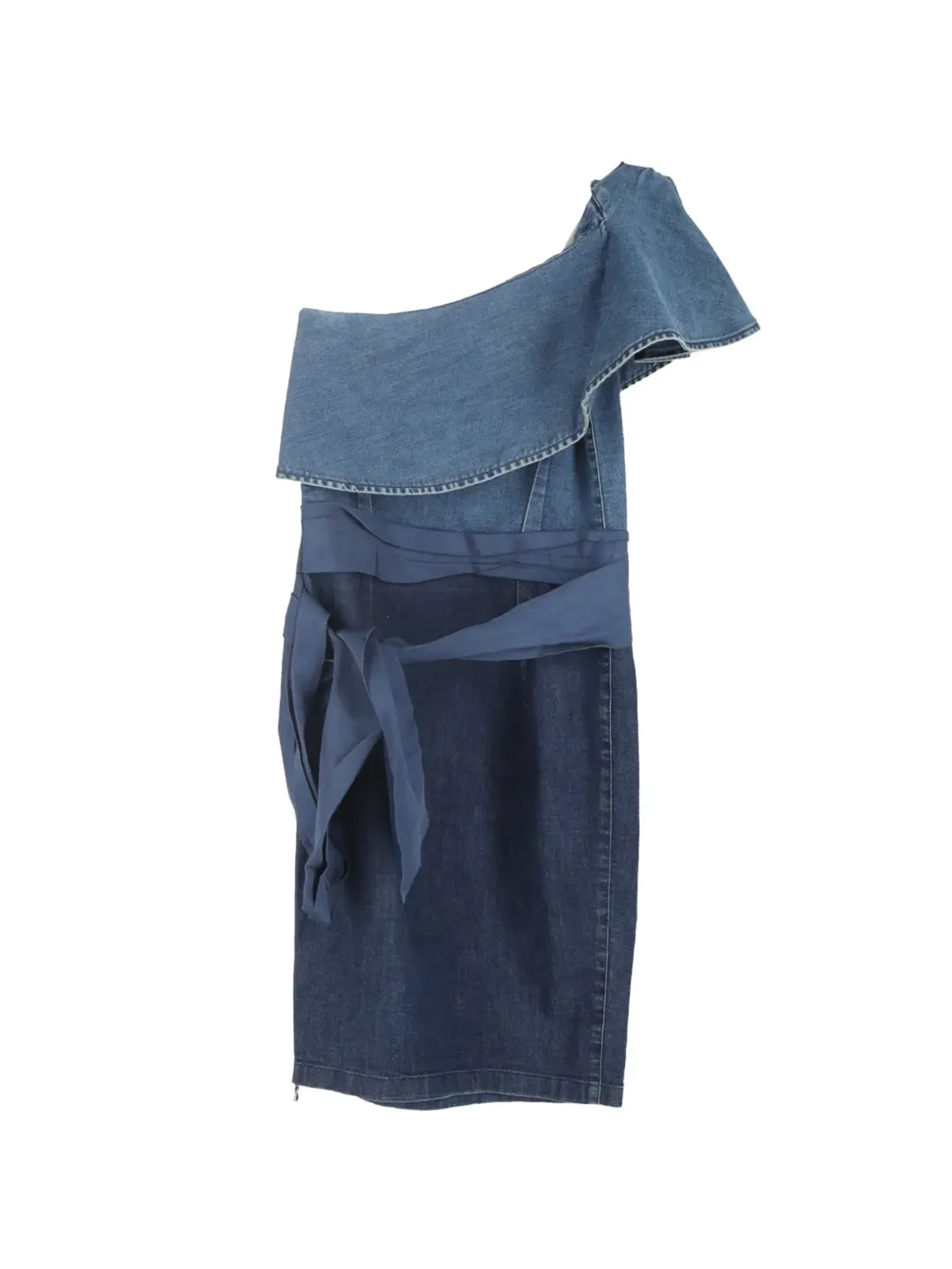 Lanvin Pre-Owned ワンショルダーフリルミニドレス - 画像1