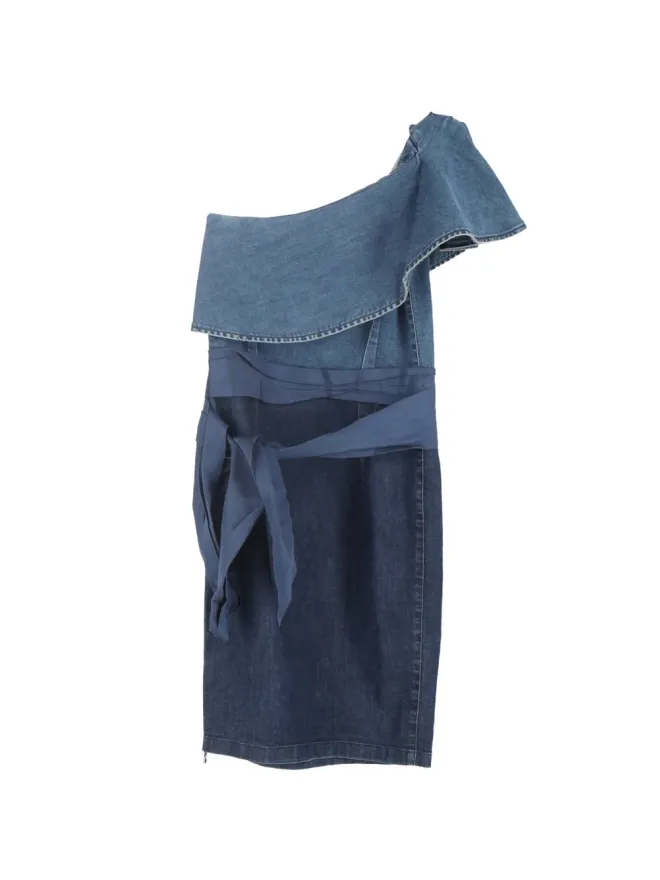 Lanvin Pre-Owned Lanvin Pre-Owned ワンショルダーフリルミニドレスの商品画像