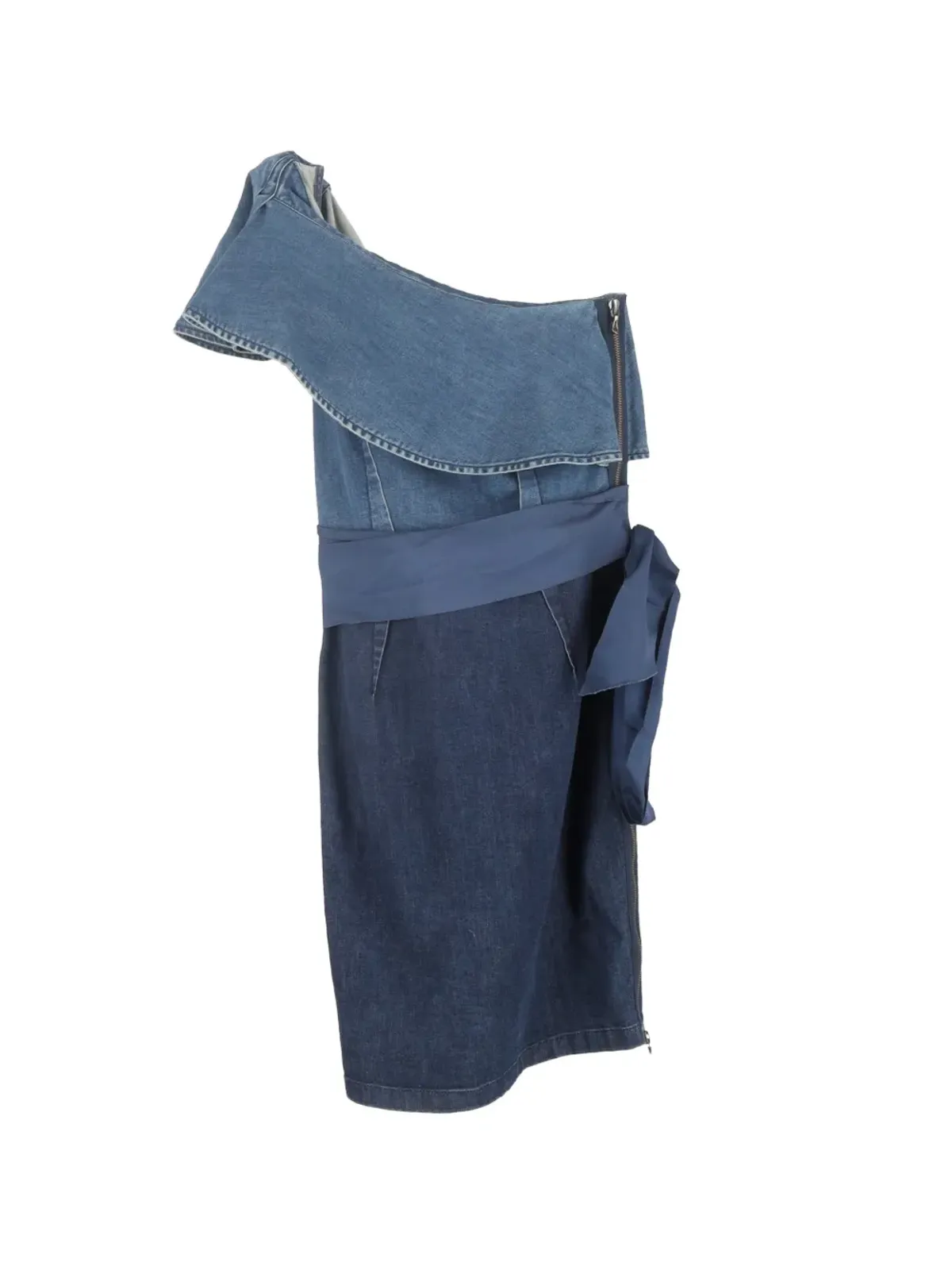 Lanvin Pre-Owned ワンショルダーフリルミニドレス - 画像2