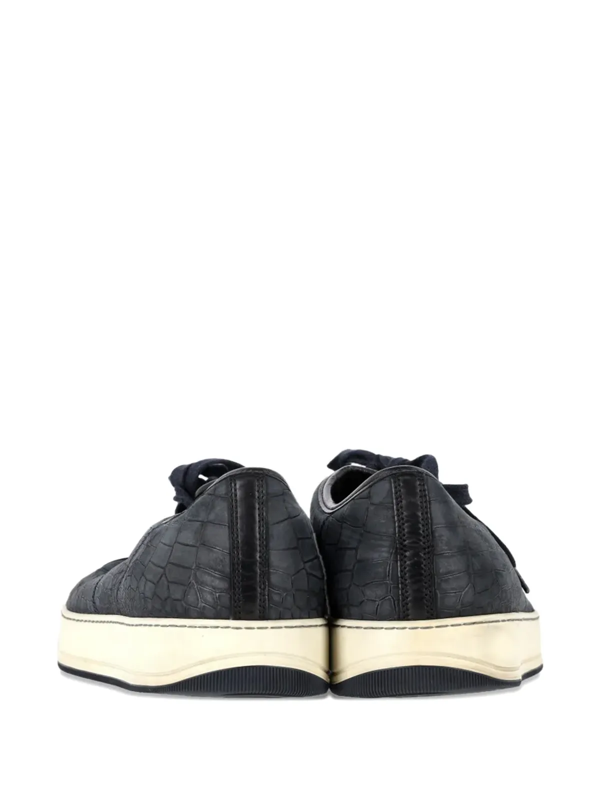 Lanvin Pre-Owned DBB1 クロコダイル型押しスニーカー - 画像5