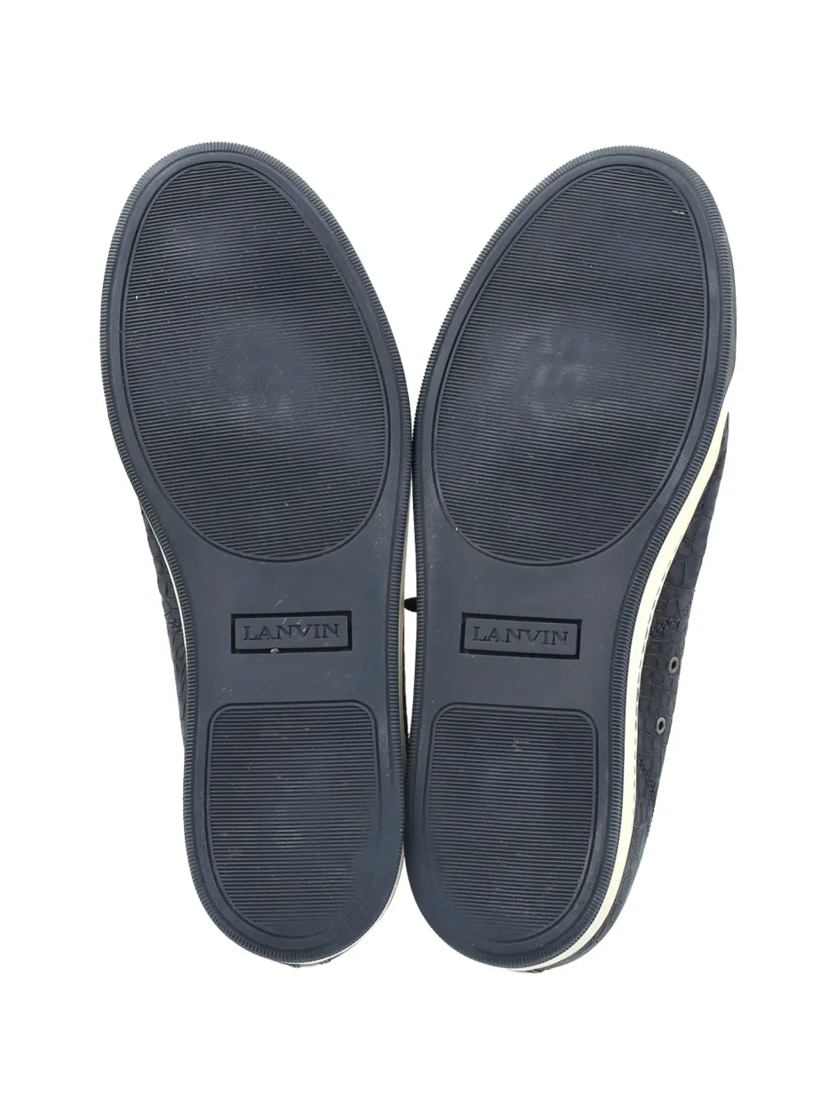 Lanvin Pre-Owned DBB1 クロコダイル型押しスニーカー - 画像3