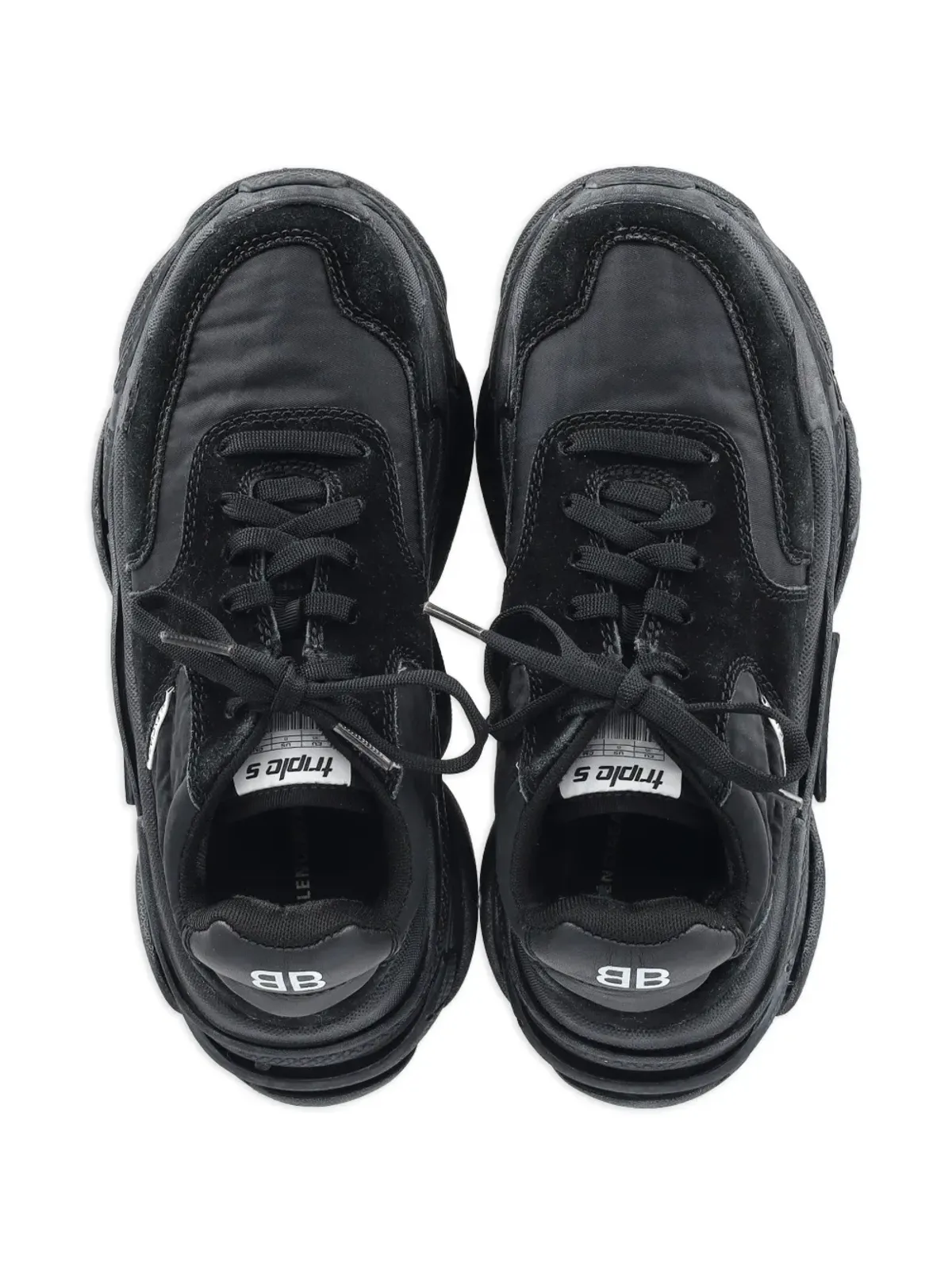 Balenciaga ビンテージ トリプルS レースアップスニーカー - ブラック - 画像4
