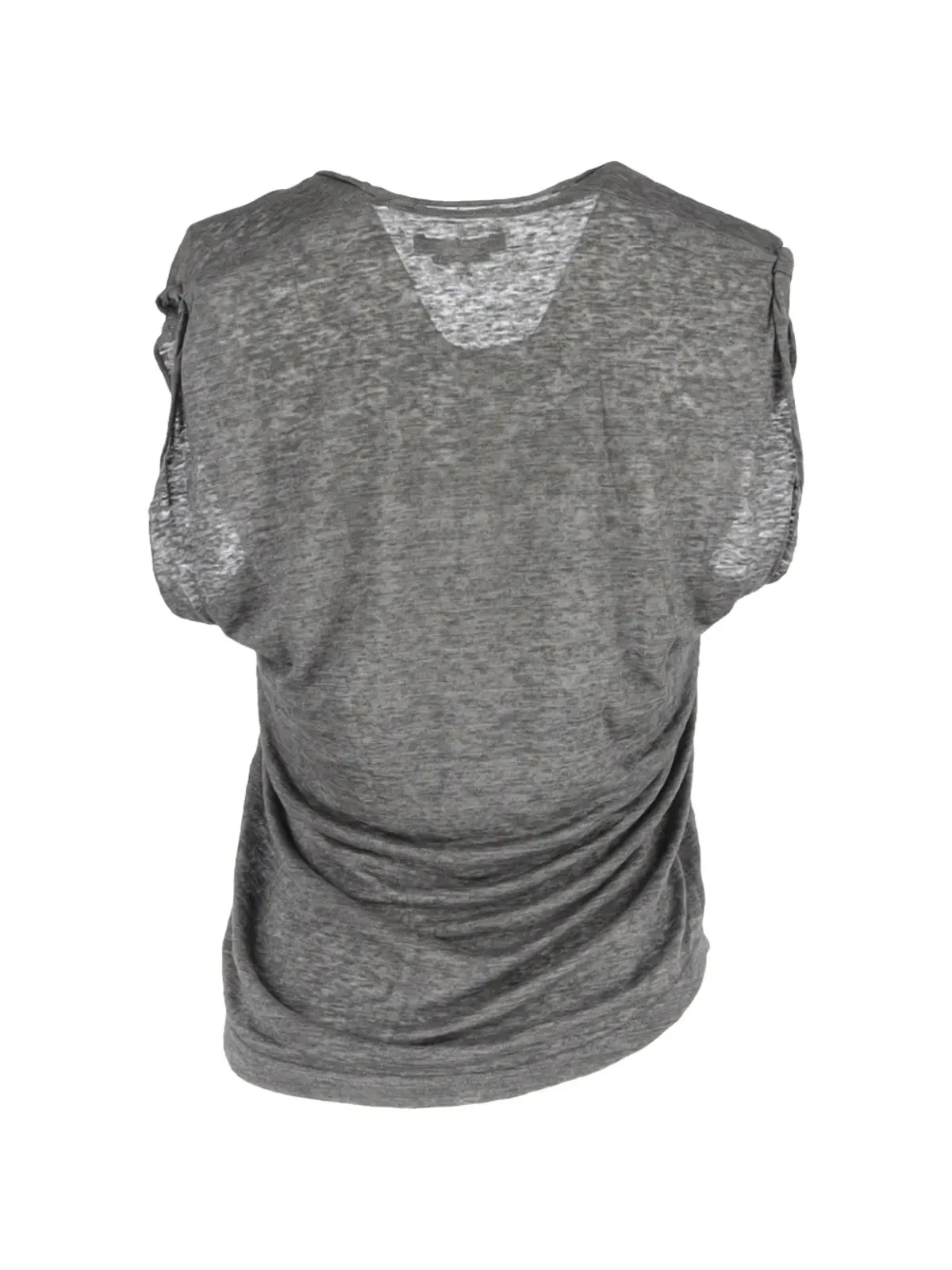 Isabel Marant Vintage ドレープリネンTシャツ - グレー - 画像2