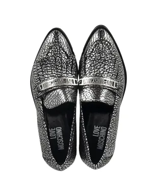 Moschino Pre-Owned クラックドアクセント ローファー - サムネイル4