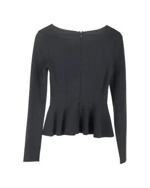 Stella McCartney Pre-Owned ビンテージ 長袖ペプラムブラウス - ブラック - サムネイル2
