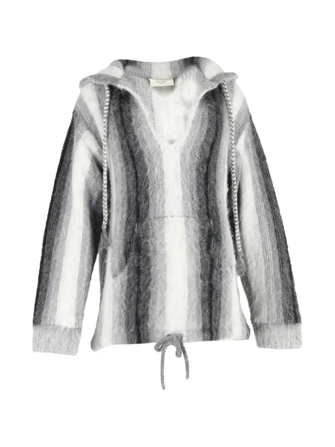 Celine Pre-Owned Celine Pre-Owned striped hood - Greyの商品画像