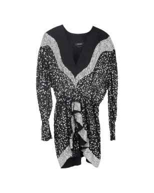 Isabel Marant Vintage Caldes sequined-embellished mini dress - Black - サムネイル1