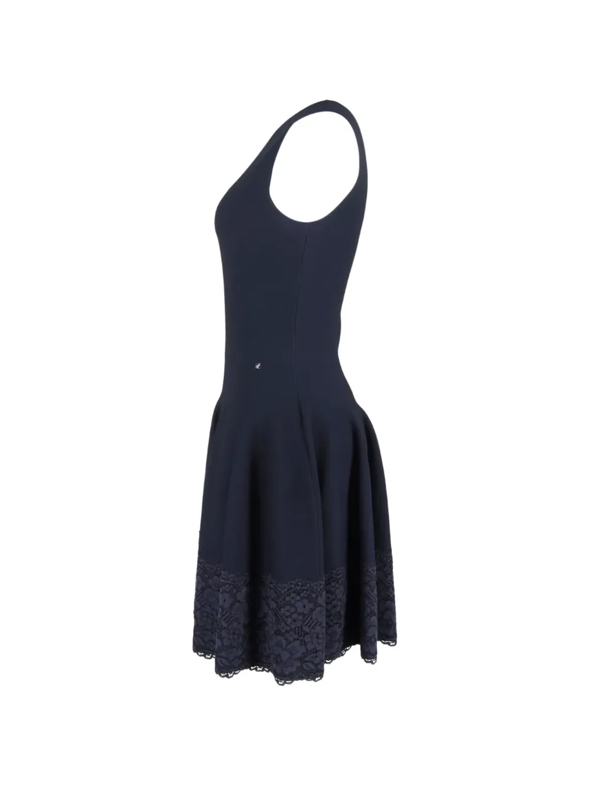 Carolina Herrera Vintage レーストリム ミディドレス - 画像3