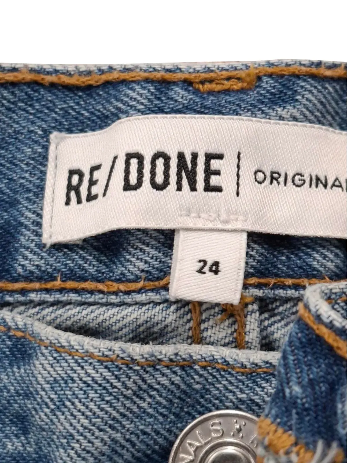 RE/DONE 生デニムのストレートジーンズ - 画像3
