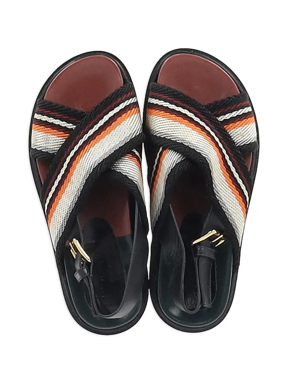 Marni Pre-Owned Fussbett sandals - ブラック - 画像4