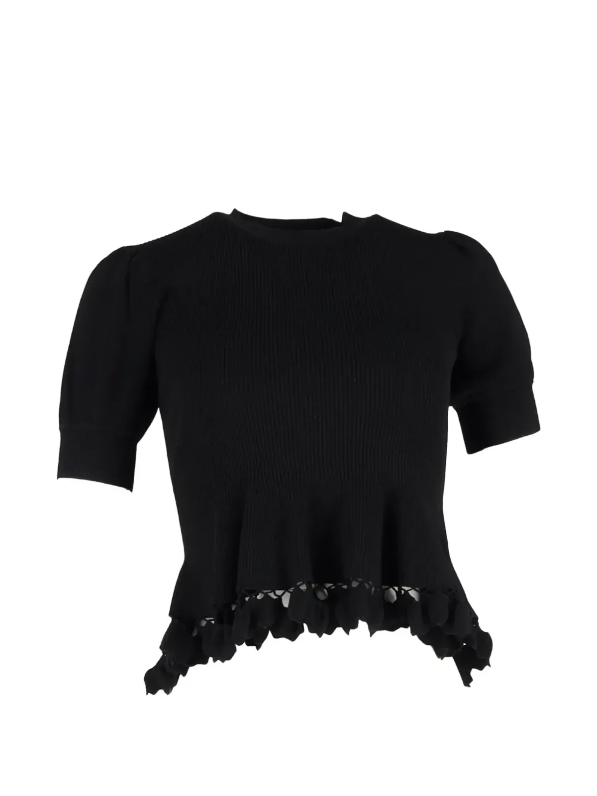 Ulla Johnson ラッフルディテールトップ - ブラック - 画像1