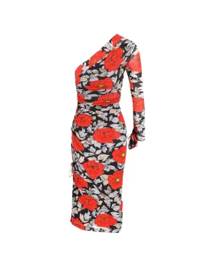 Diane Von Furstenberg Vintage 花柄プリントのギャザー入りミディドレス - サムネイル2