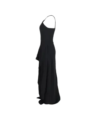 Roland Mouret エンベリッシュド・ストラップ・マキシドレス ブラック - サムネイル3