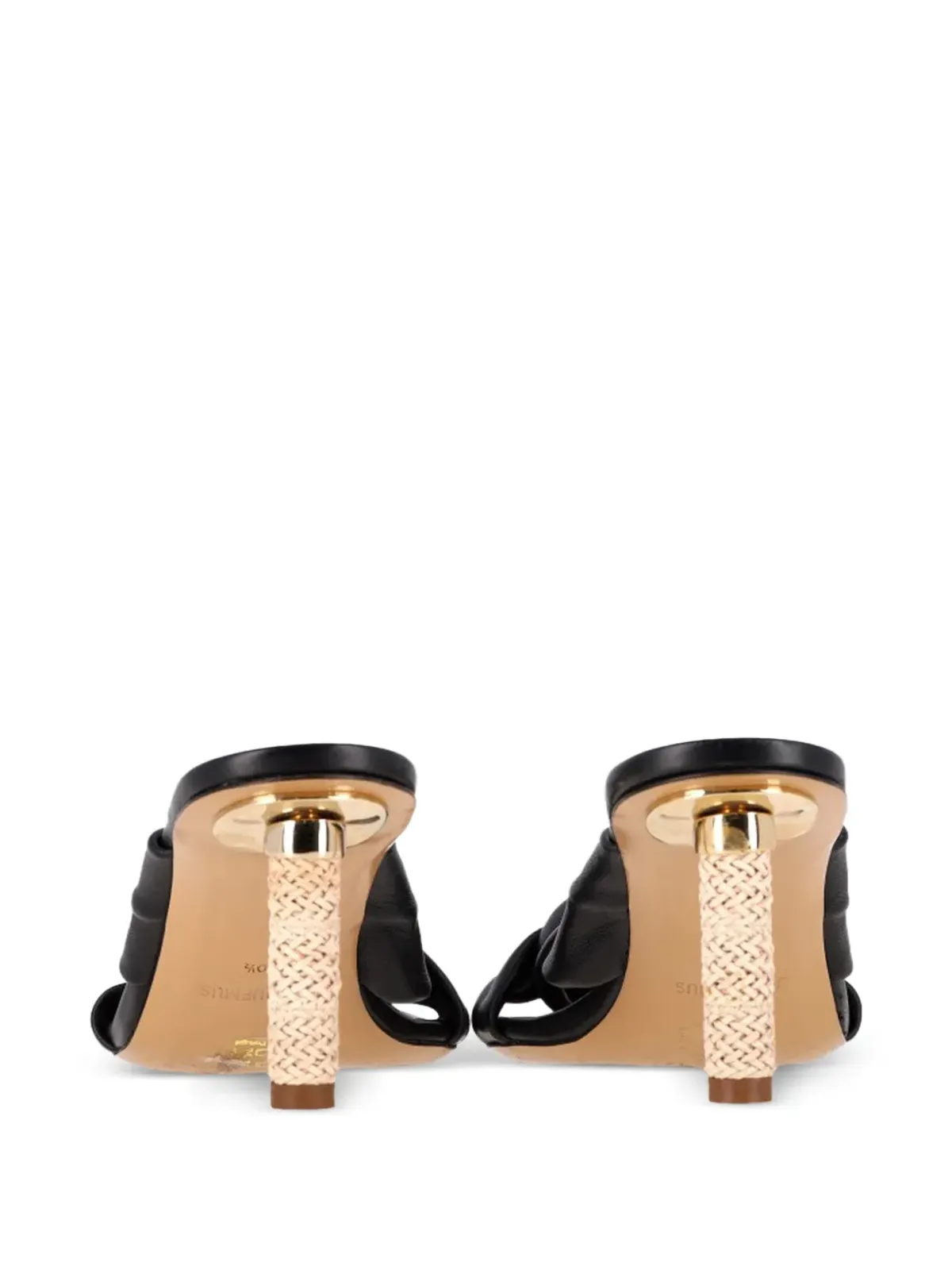 Jacquemus Pre-Owned Bellagio crossover sandals - Black - 画像3