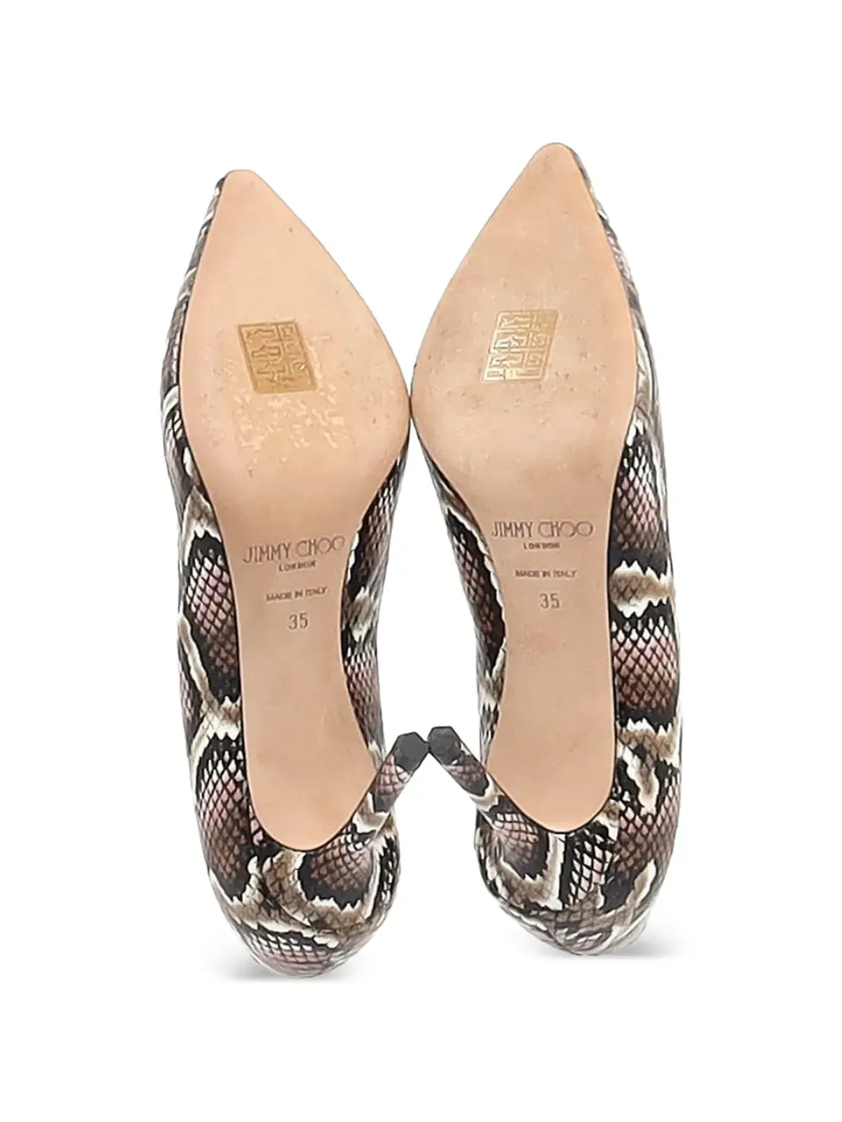 Jimmy Choo Pre-Owned ロミー・スネークエンボスパンプス - 画像5