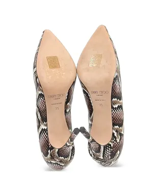 Jimmy Choo Pre-Owned ロミー・スネークエンボスパンプス - サムネイル5