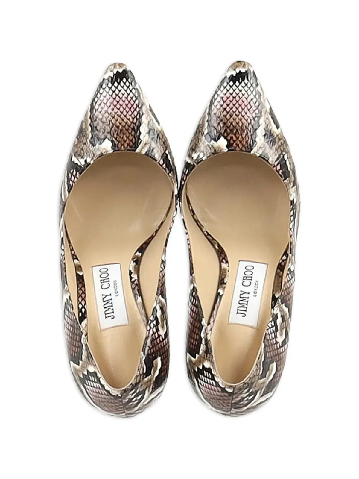 Jimmy Choo Pre-Owned ロミー・スネークエンボスパンプス - 画像4