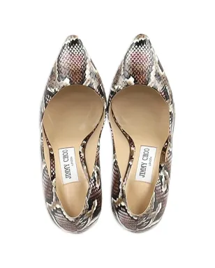 Jimmy Choo Pre-Owned ロミー・スネークエンボスパンプス - サムネイル4