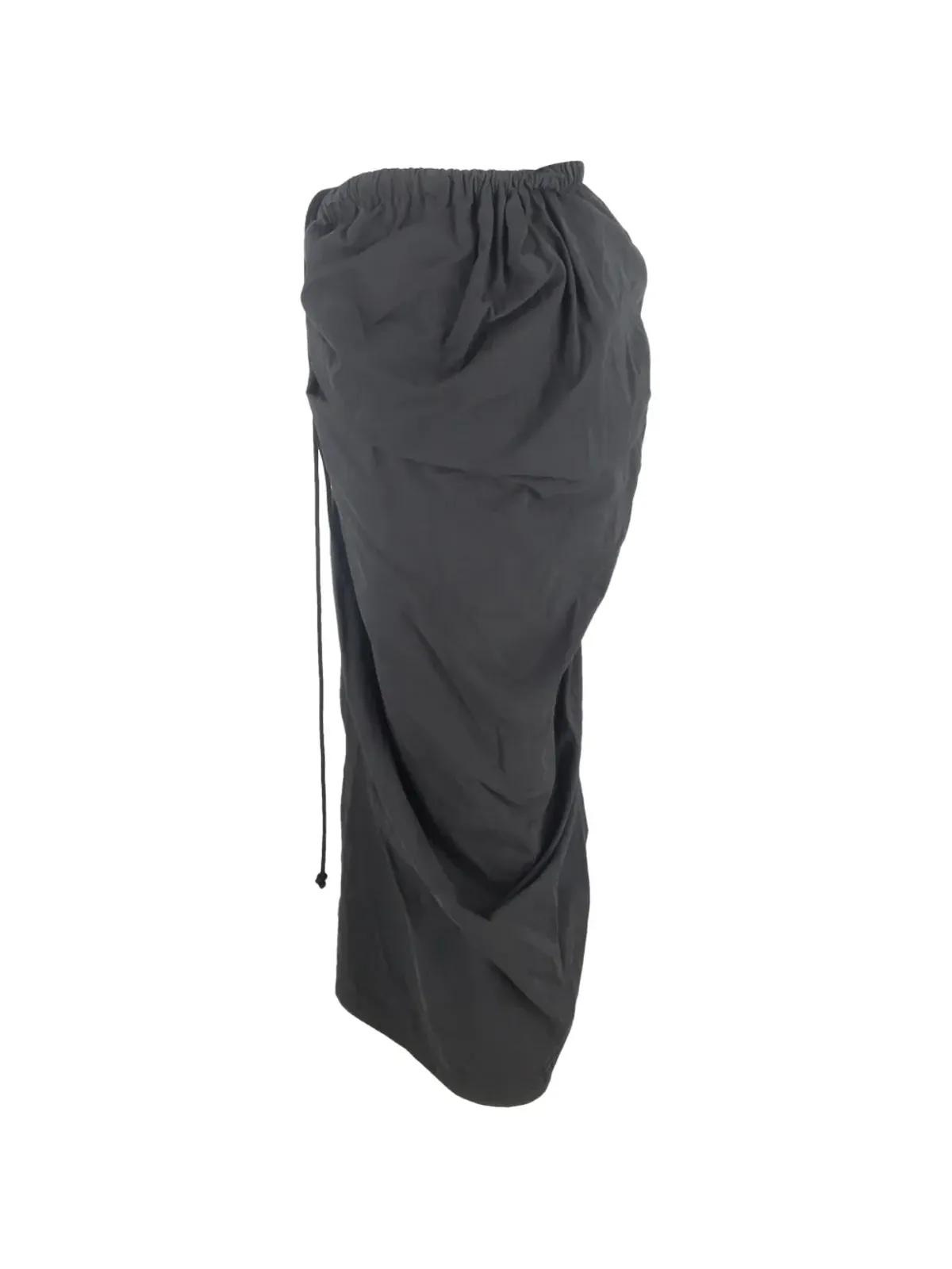 Yohji Yamamoto Pre-Owned gathered midi skirt - Black - 画像3