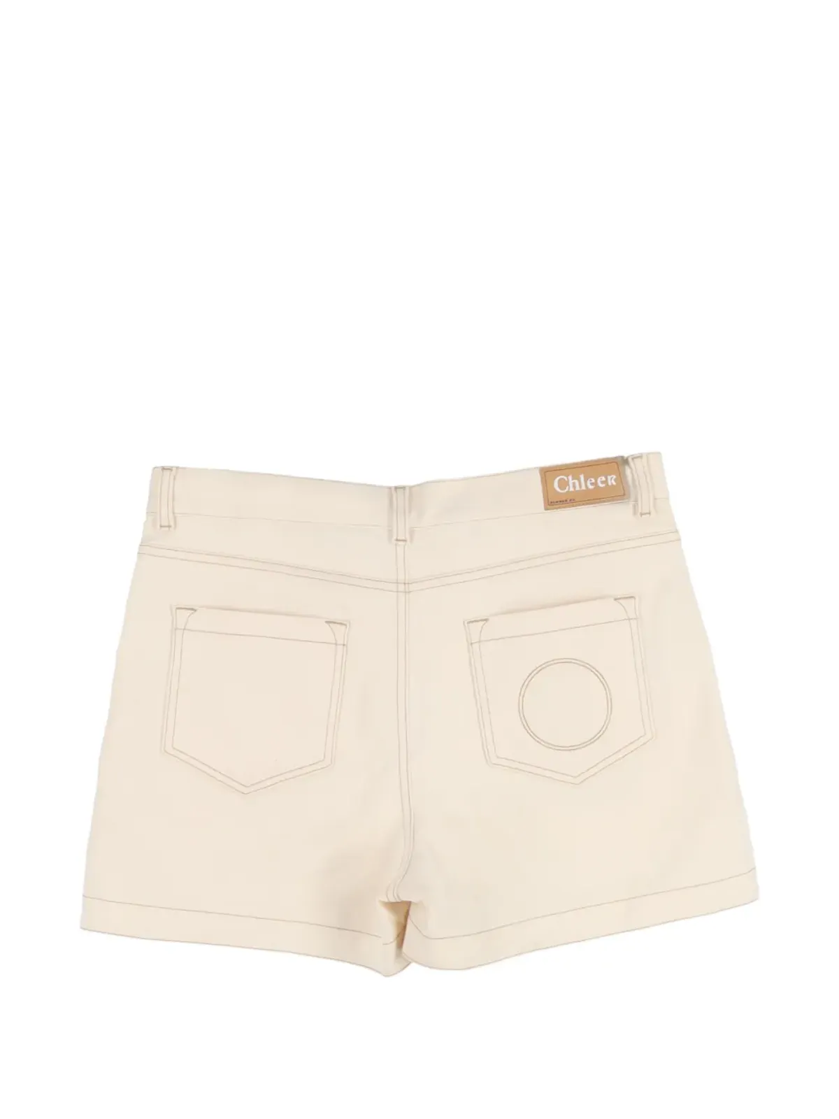 Chloé Vintage コントラストステッチ ポケットショーツ（ホワイト） - 画像2