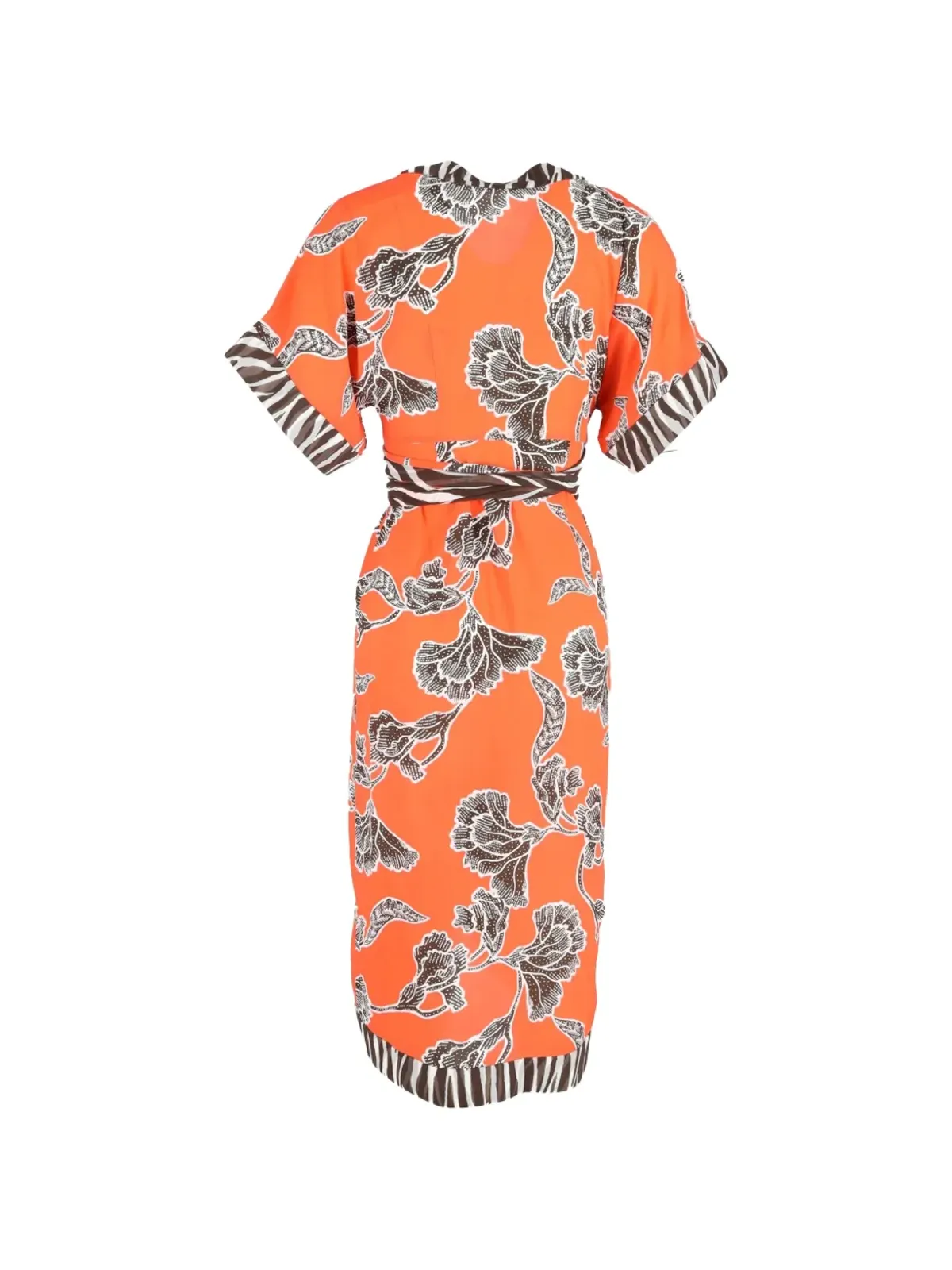 Diane Von Furstenberg Vintage Echo floral wrap midi dress - Orange - 画像2