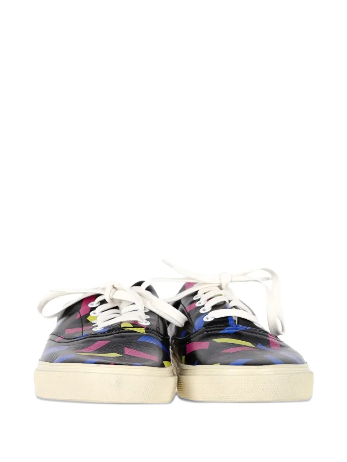 Saint Laurent Pre-Owned プリント入り レースアップスニーカー - 画像2