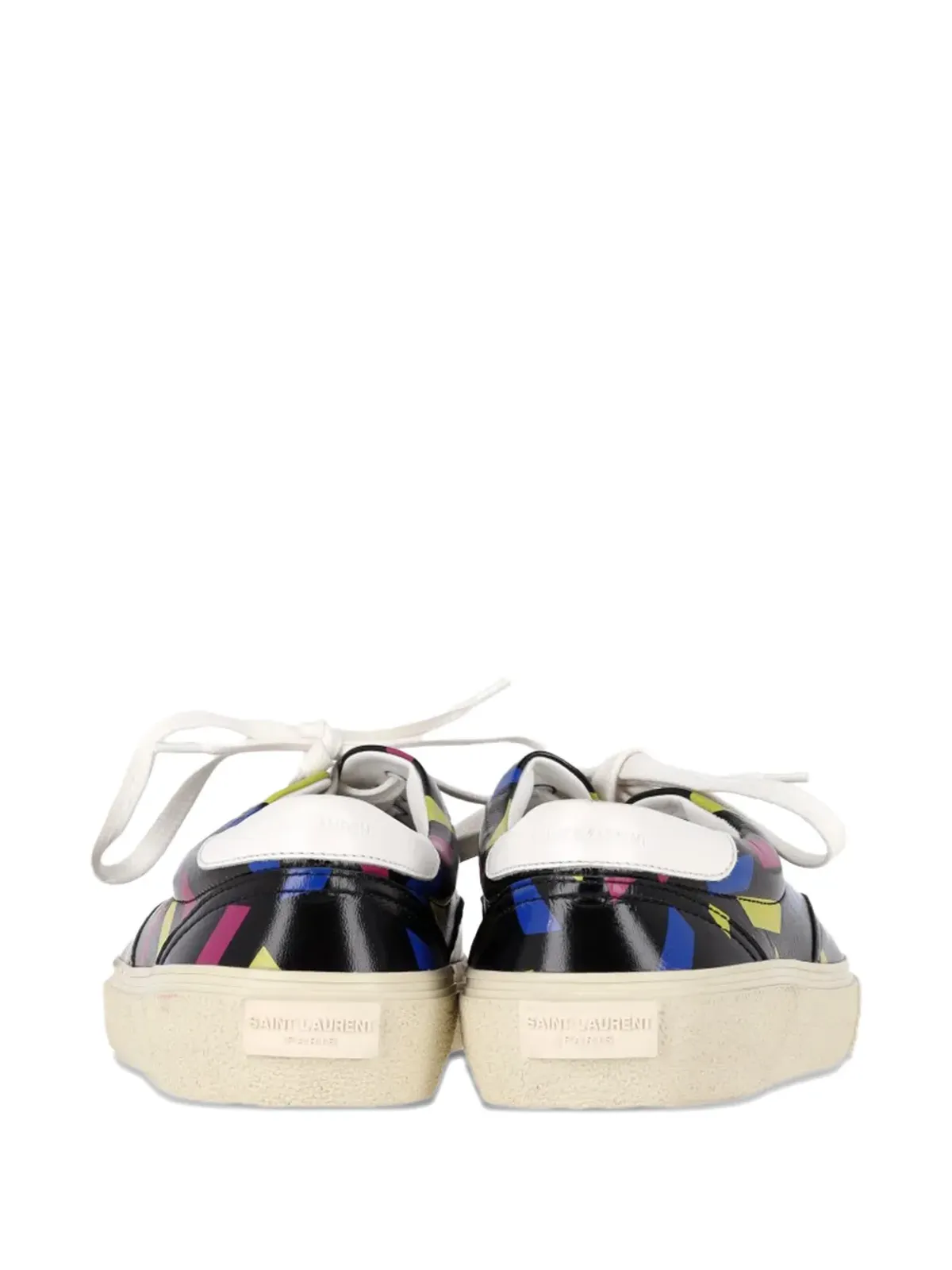 Saint Laurent Pre-Owned プリント入り レースアップスニーカー - 画像3