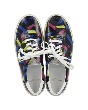 Saint Laurent Pre-Owned プリント入り レースアップスニーカー - サムネイル4