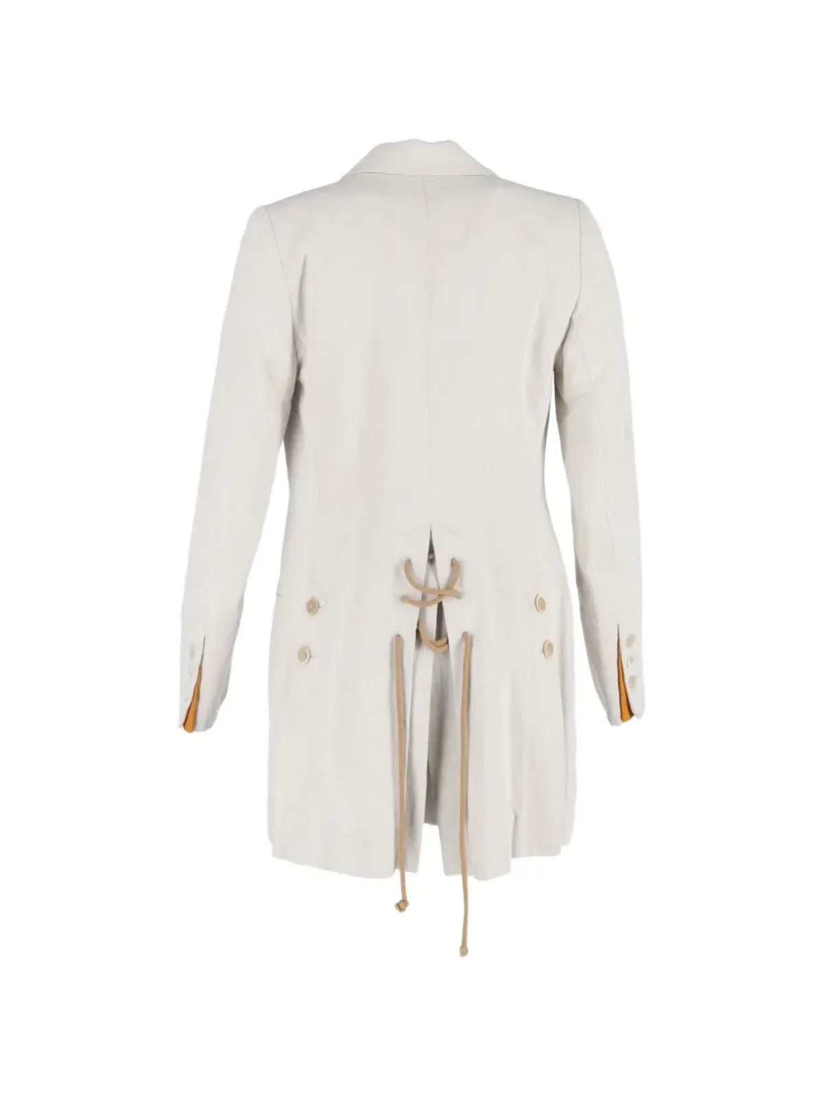 Ann Demeulemeester Vintage ダブルブレスト レースアップ コート - 画像2