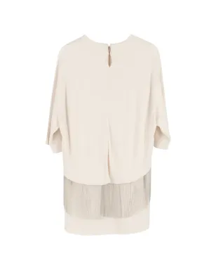 Stella McCartney Pre-Owned ケープ風フリンジビーズ付きミニドレス - ベージュ系 - サムネイル2