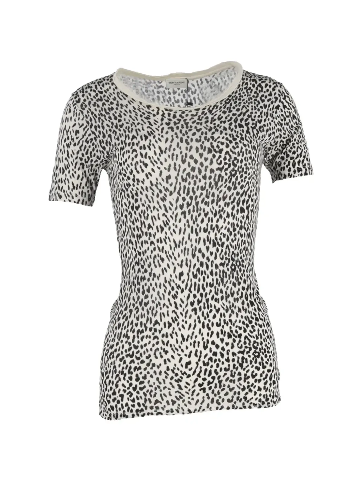 Saint Laurent Pre-Owned アニマルプリント丸首Tシャツ - White - 画像1
