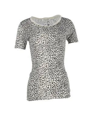 Saint Laurent Pre-Owned アニマルプリント丸首Tシャツ - White - サムネイル1