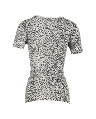 Saint Laurent Pre-Owned アニマルプリント丸首Tシャツ - White - サムネイル2