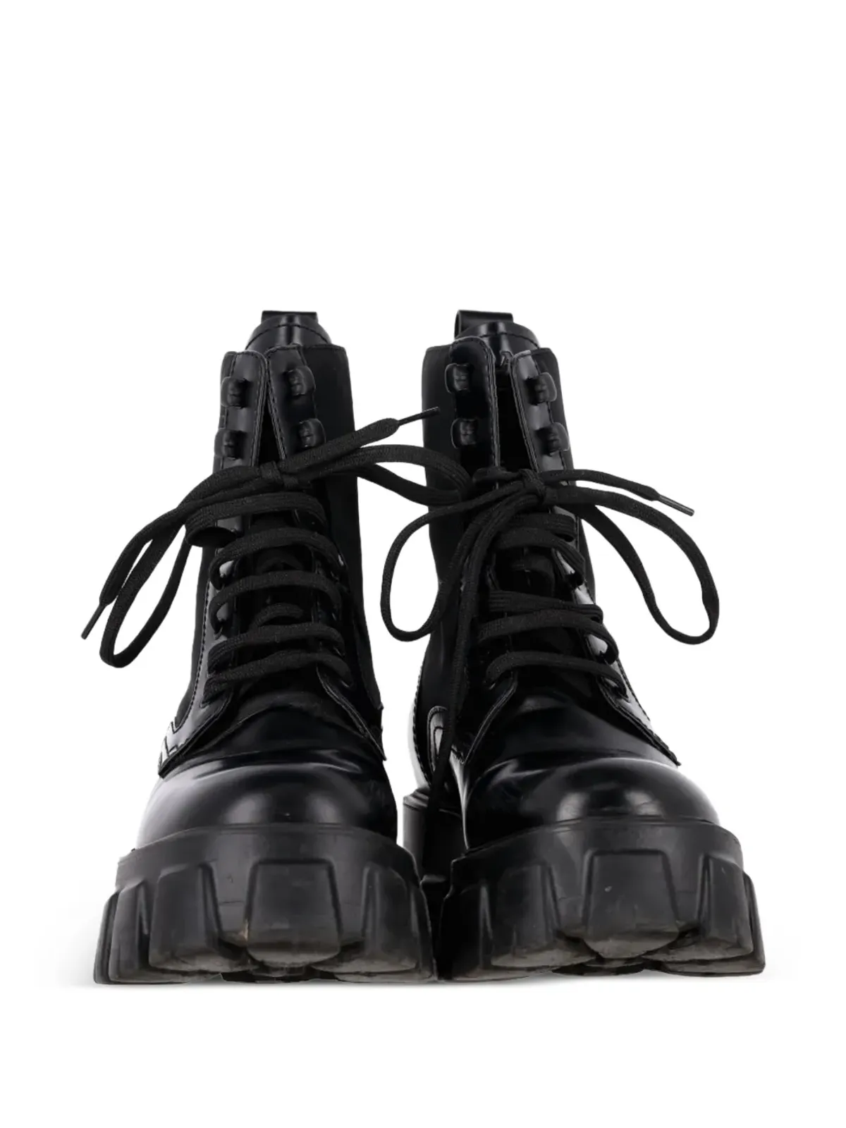 Prada Pre-Owned モノリス プラットフォーム コンバットブーツ - 画像5