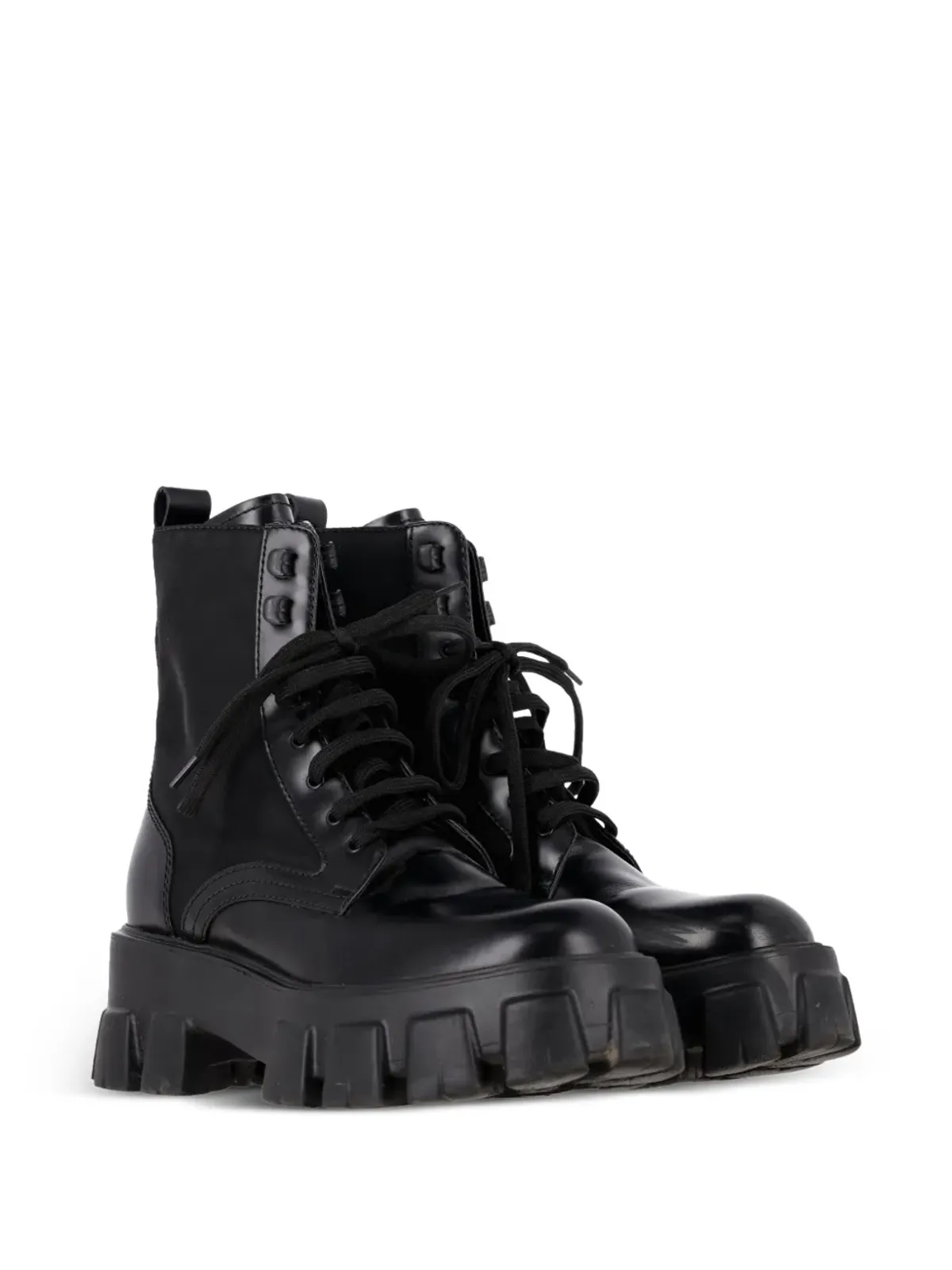 Prada Pre-Owned モノリス プラットフォーム コンバットブーツ - 画像2