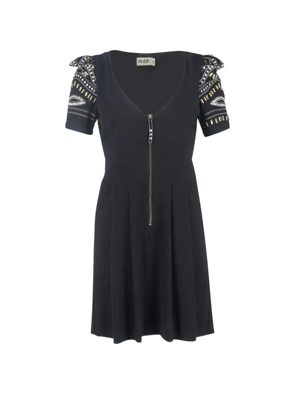 Temperley London ガーナ・パフスリーブ・ミニドレス（ブラック） - 画像1