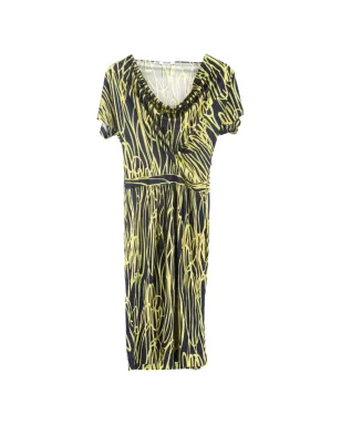 Moschino Pre-Owned printed silk dress - Blue - サムネイル1