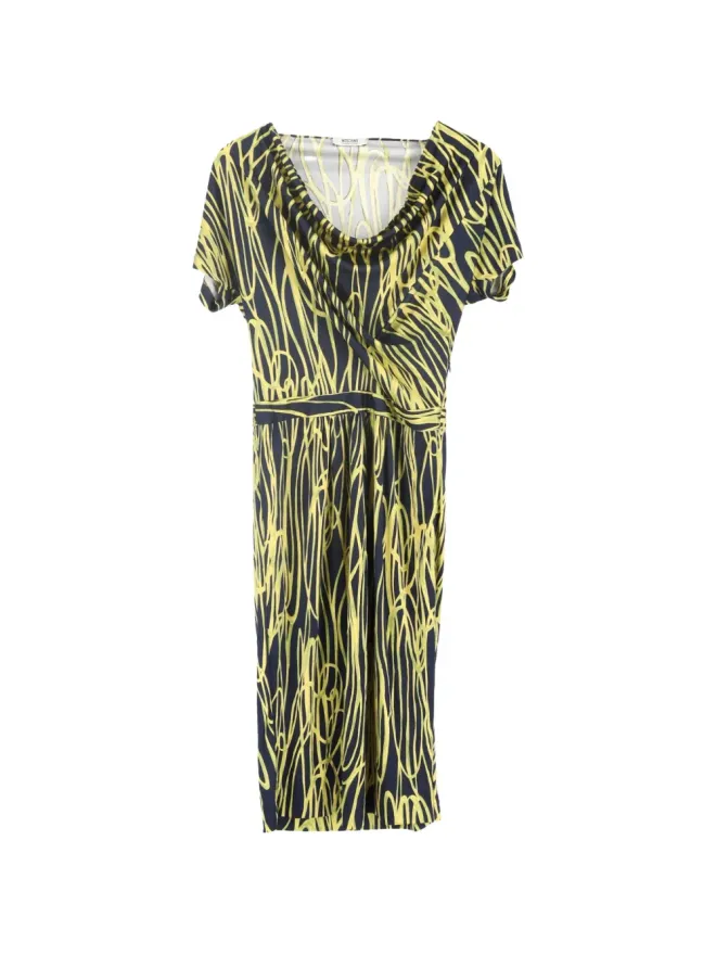 Moschino Pre-Owned Moschino Pre-Owned printed silk dress - Blueの商品画像