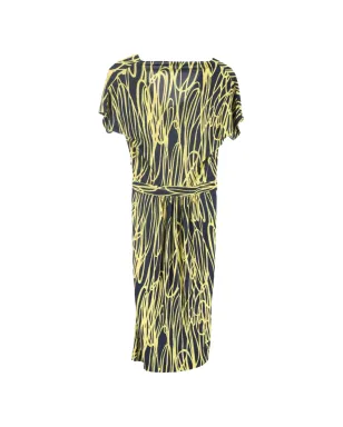 Moschino Pre-Owned printed silk dress - Blue - サムネイル2