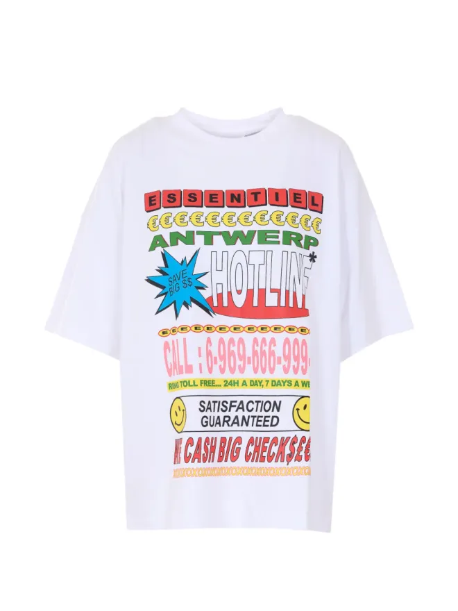Essentiel Antwerp Essentiel Antwerp プリント クルーネック Tシャツ - ホワイトの商品画像