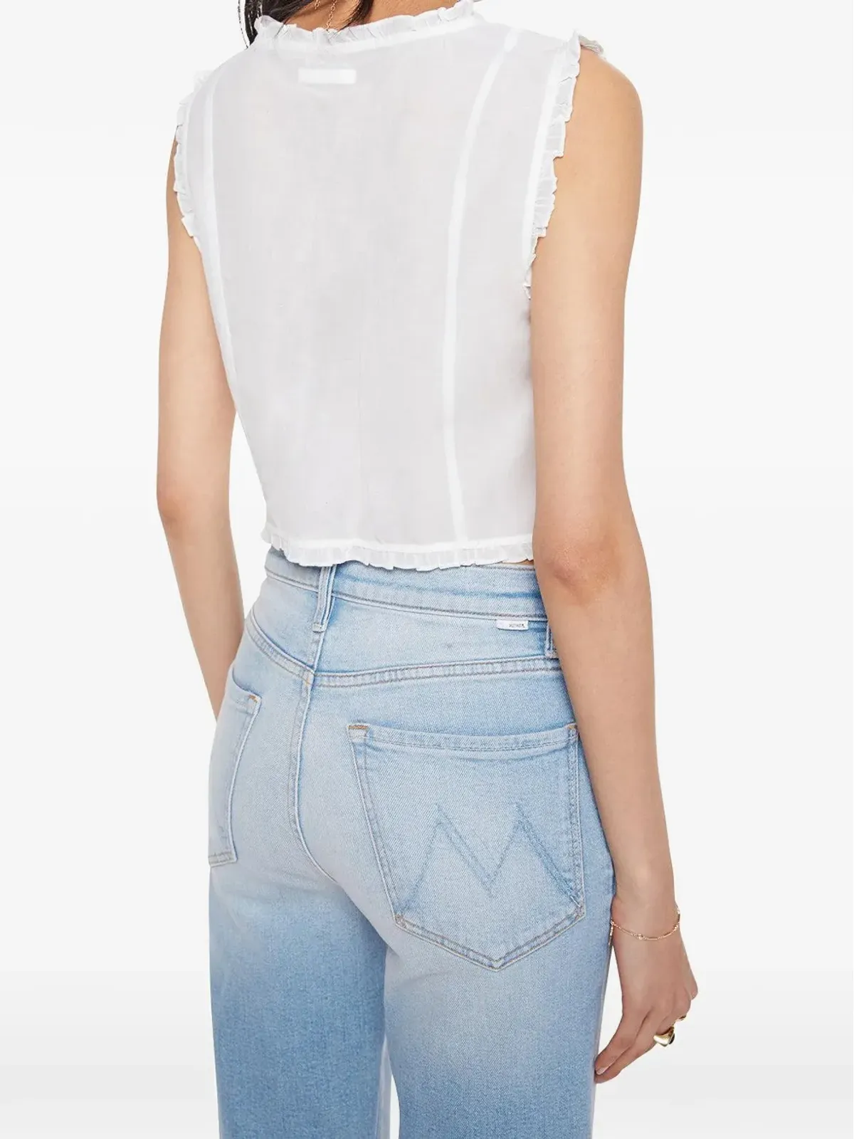 MOTHER Sweetheart ruffled-trim blouse - White - 画像2