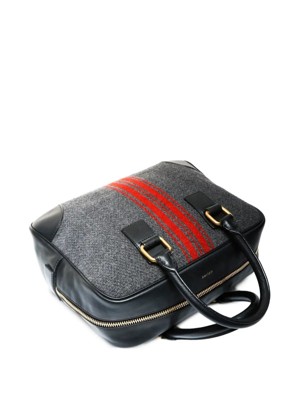 Celine Pre-Owned ビンテージ 2000年代ストライプウール トートバッグ - 画像5