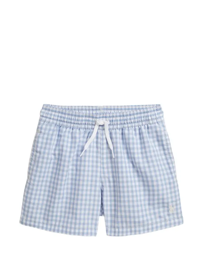 POLO RALPH LAUREN KIDS POLO RALPH LAUREN KIDS ギンガム刺繍スイムトランク - Blueの商品画像