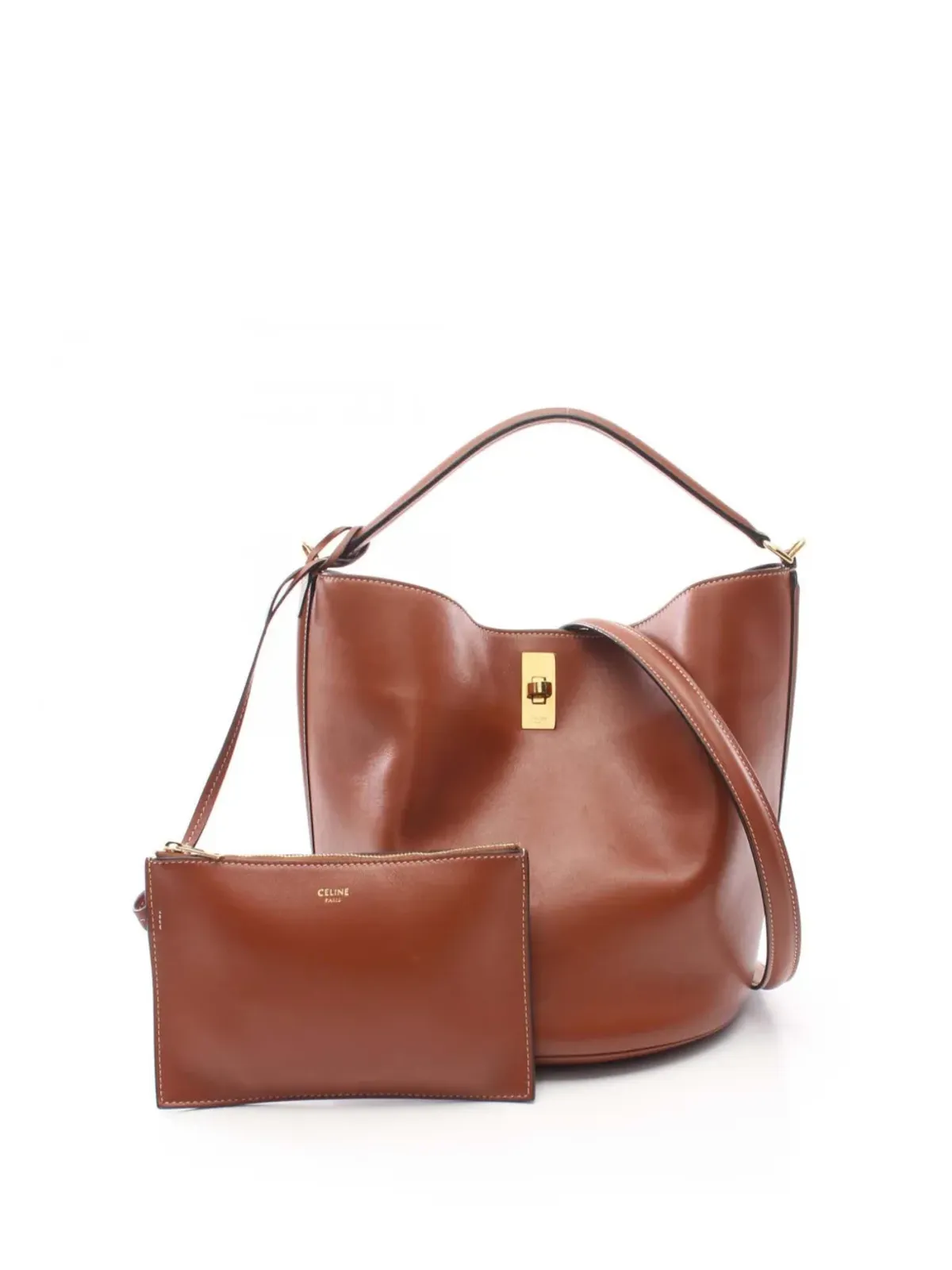 Celine Pre-Owned スムースカーフスキン バケット サッチェル - 画像2
