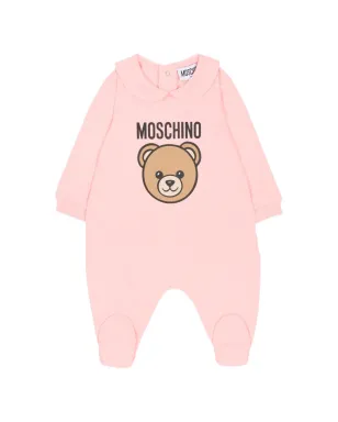 Moschino Kids ベアモチーフ ラウンドカラー パジャマ - ピンク - サムネイル1