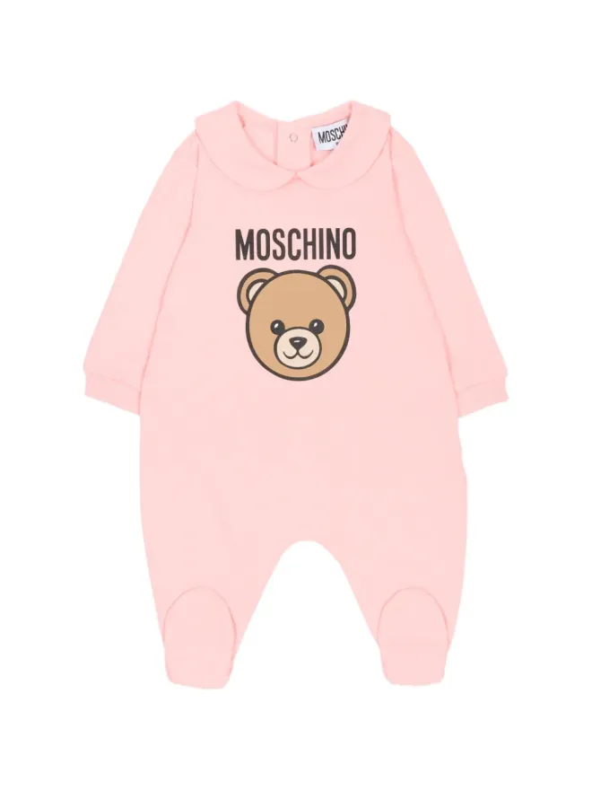 Moschino Kids Moschino Kids ベアモチーフ ラウンドカラー パジャマ - ピンクの商品画像