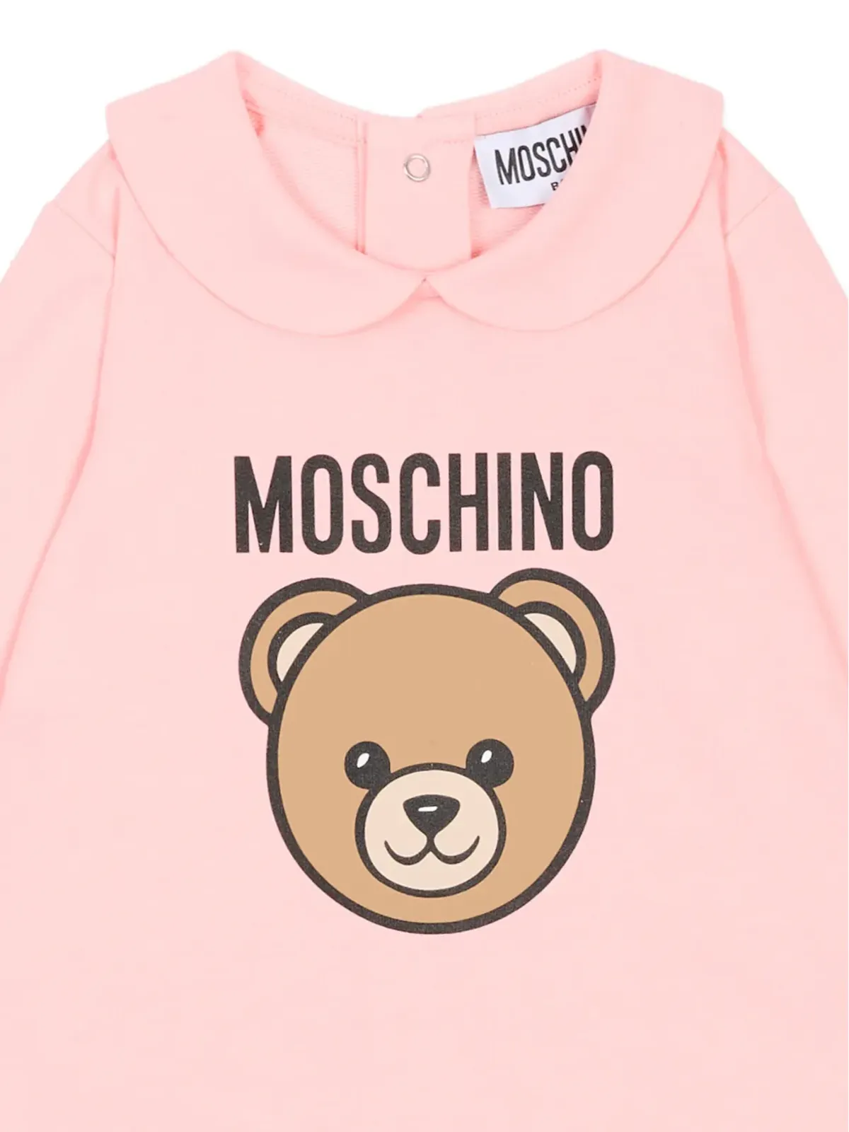 Moschino Kids ベアモチーフ ラウンドカラー パジャマ - ピンク - 画像3