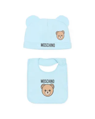 Moschino Kids ベアのアップリケ付き 帽子とビブのセット - サムネイル1