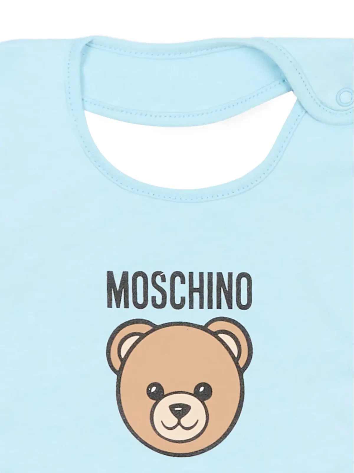 Moschino Kids ベアのアップリケ付き 帽子とビブのセット - 画像4